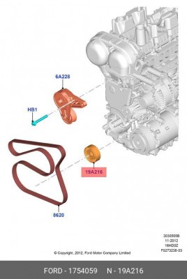 Ролик  1754059 1 754 059 FORD