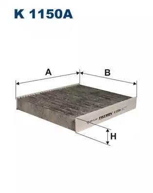 Фильтр салонный угольный K1150A K1150A FILTRON