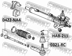 Наконечник рулевой HONDA ODYSSEY IV (LHD) 2011- 0321-RC 0321-RC FEBEST