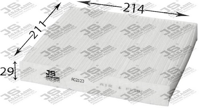 Фильтр салонный  NISSAN FUGA 2,5 2009 -   INFINITI M/Q70 5,6 2015 -  AC212J AC212J JS ASAKASHI