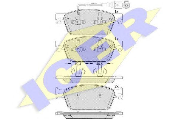 141953 колодки дисковые передние!\ VW T5 2.0TDi 09># 141953 ICER