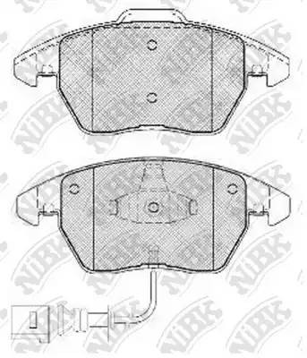 Колодки тормозные VW Passat (05-) SKODA Octavia (04-) передние (4шт.) NIBK PN0348W NIBK