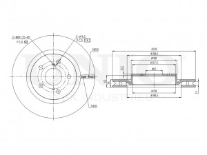 Диск тормозной передний BRD-20185 UNIO
