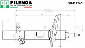 Амортизатор передний правый Qashqai II SH-P7260 SH-P7260 PILENGA