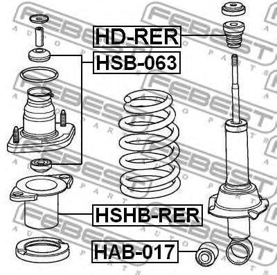 Отбойник амортизатора HD-RER HD-RER FEBEST