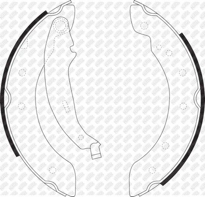 Колодки тормозные PEUGEOT 1007 (05-10) CITROEN C2 (03-),C3 (02-09) задние бараба FN0602 NIBK