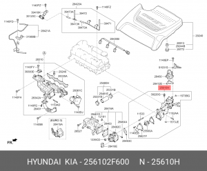 Термостат HYUNDAI Santa Fe (15-) (2.2) KIA Sorento (15-) (2.2) в сборе OE 256102F600 HYUNDAI KIA