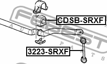 Тяга стабилизатора передняя CADILLAC SRX 2003-2010 3223-SRXF 3223-SRXF FEBEST