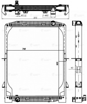 радиатор охлаждения! с рамкой\ Iveco Eurotech 92>/Eurostar 93>/Eurotrakker 92> LRC 1617 LUZAR