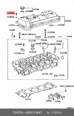 Болт 90901-19047 90901-19047 TOYOTA