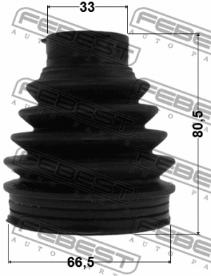 Пыльник шрус комплект pvc 66.5x80.5x33 FEBEST 0115P-GRX133R FEBEST