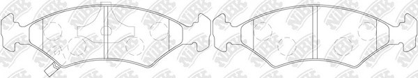 Колодки тормозные KIA Shuma (-01),Sephia (-97) передние (4шт.) NIBK PN0051 NIBK
