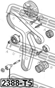 ролик обводной ремня ГРМ!\ Audi A2/A3/A4/A6, WV Golf 1.4-2.0TDi 00> 2388-T5 FEBEST