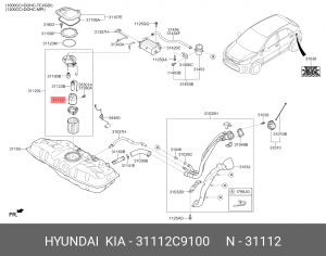 HYUNDAI CRETA (2016>) 31112C9100 HYUNDAI KIA