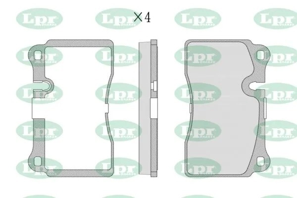 Комплект тормозных колодок 05P1376 05P1376 LPR