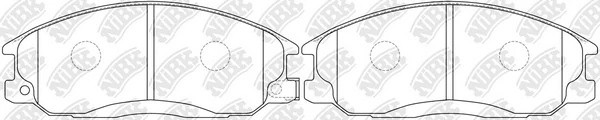 Колодки передние (HYUNDAI H1/STAREX, H1 (TQ), SANTA FE. SSANGYONG ACTYON) PN0103 PN0103 NIBK