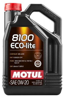 Масло моторное MOTUL 8100 ECO-LITE 0W20 синт.4л 108535 MOTUL