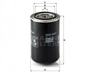 Фильтр топливный M16x1,5, IVECO EuroMover (05-), EuroTech MH/MP/MT (92-02), Euro WDK 940-7 MANN FILTER