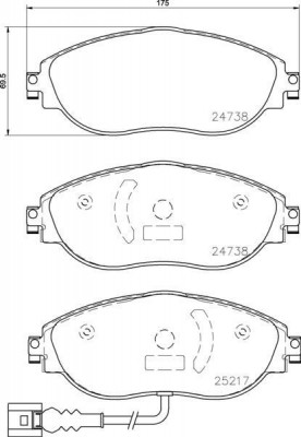 P85131 колодки дисковые п.!\ Seat Alhambra/Leon, VW Golf/Passat/Sharan 1.2-3.6i/ P85131 BREMBO