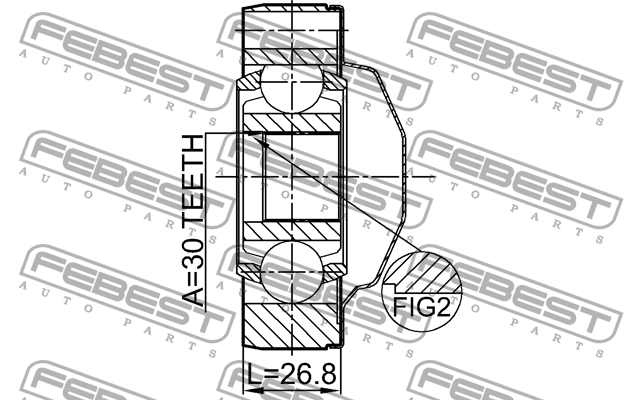 ШРУС карданного вала MERCEDES W164 2004-2011 1611-164SHA 1611-164SHA FEBEST