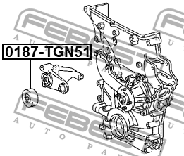 Ролик натяжной TOYOTA LAND CRUISER PRADO 120 2002.09-2009.08 0187-TGN51 0187-TGN51 FEBEST