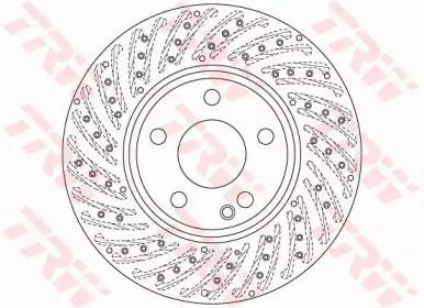 Диск тормозной передний MERCEDES W176, B246, GLA X156 (спорт пакет) DF6262S DF6262S TRW