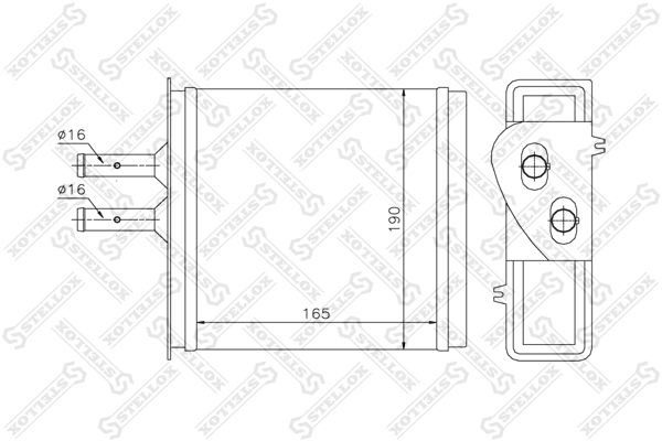 радиатор печки!\ Fiat Punto/Barchetta 1.1-1.7TD 93> 10-35007-SX STELLOX