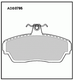 Колодки тормозные ГАЗ-3110,3302 передние (4шт.) ALLIED NIPPON ADB0795 ALLIED NIPPON