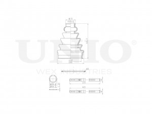 Пыльник ШРУСа (к-т) DUC-30090K UNIO