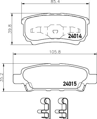 Колодки тормозные MITSUBISHI Lancer (03-),Outlander (03-) DODGE Caliber (06-) за 2401406 TEXTAR