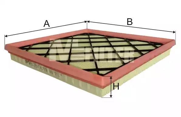 фильтр воздушный!\ Opel Astra J 1.6/1.6 09>, Chevrolet Cruze 1.6/1.8 09> K778 MFILTER AUTOMOTIVE FILTERS