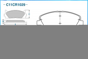 Тормозные колодки передние Low Metallic C11CR1029 C11CR1029 CWORKS