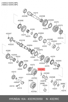 Подшипник 43239-23050 4323923050 HYUNDAI KIA