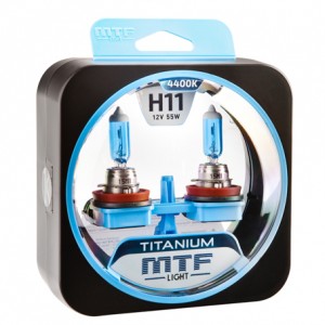 Лампа 12V H11 55W PGJ19-2 бокс (2шт.) Titanium MTF HTN1211 MTF
