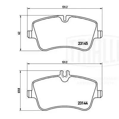 Колодки торм. Mercedes C (W203) (00-) диск. перед. 131x20 т/с TRW (PF 4272) PF 4272 TRIALLI