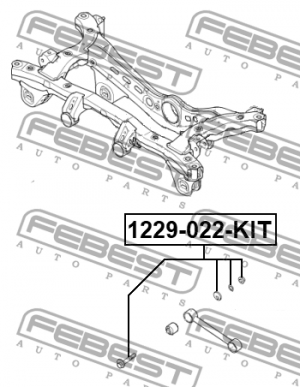 Болт с эксцентриком ремкоплект HYUNDAI IX35/TUCSON 10 2009-2013 1229-022-KIT 1229-022-KIT FEBEST