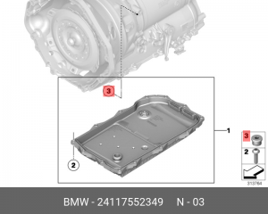 Пробка BMW 3 (E46) картера двигателя OE 24117552349 BMW