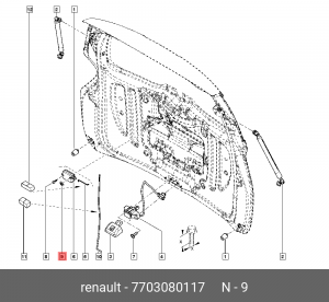 Пистон RENAULT OE 7703080117 RENAULT