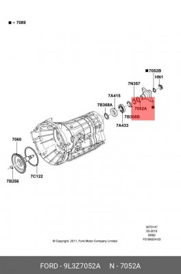 Ford USA,Сальник 9L3Z-7052-A 9L3Z-7052-A FORD