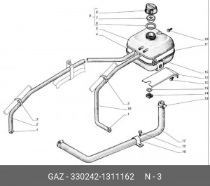 Шланг расширительного бачка ГАЗель,Валдай 3302421311162 GAZ GAZ