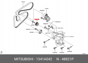 Ролик приводного ремня MITSUBISHI натяжителя ОЕ 1341A042 MITSUBISHI