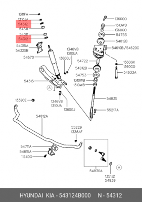 ШАЙБА D=6ММ (10714040/250615/0018700/064) 543124B000 HYUNDAI
