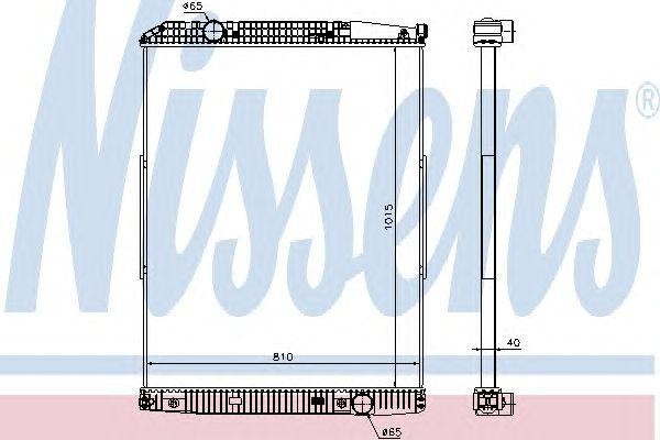 радиатор системы охлаждения!без рамки 810x1015x40\MB Actros (96->) 627910 NISSENS