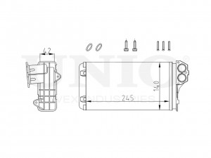 Радиатор отопителя RAD-20028 UNIO