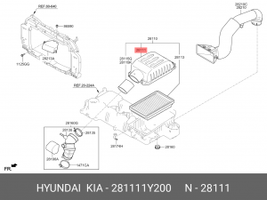 281111Y200 Крышка корпуса фильтра 281111Y200 MOBIS