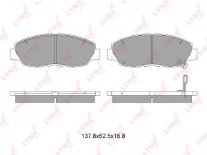 Колодки тормозные дисковые передние BD-3410 LYNXAUTO