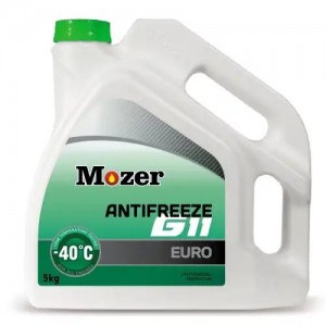 Антифриз зеленый Euro -40C 5кг G11 MOZER 4606482 MOZER