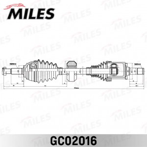 Привод в сборе правый LADA X-RAY 15- (КПП VAZ) GC02016 GC02016 MILES