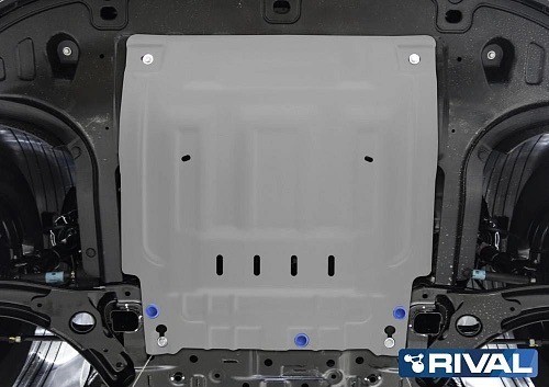 защита картера и КПП!алюминий 3 мм\Hyundai Creta II 1.6, 2.0 FWD 21> 333.2392.1 RIVAL