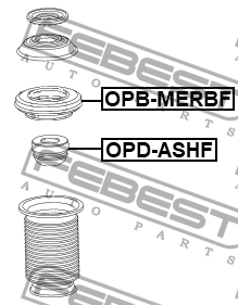 Подшипник опоры амортизатора OPEL MERIVA B 2010- OPB-MERBF OPB-MERBF FEBEST